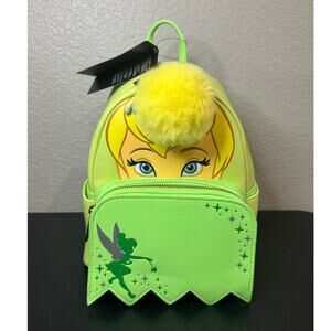 Loungefly Peter Pan TinkerBell Figural Pom Pom Mini Backpack Tinker Bell  NWT